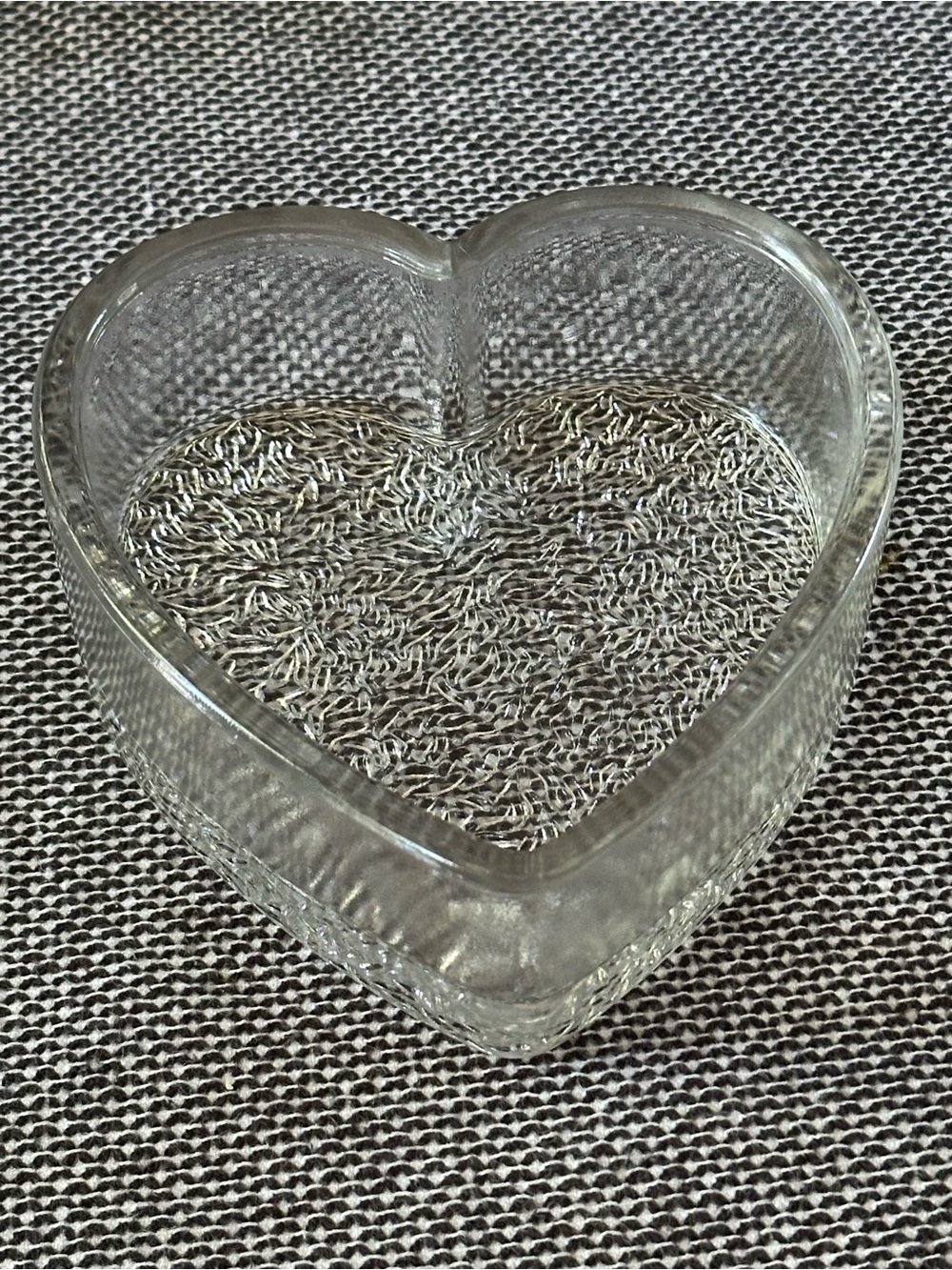 Schmid Heart-Shaped Clear Glass Trinket Dish